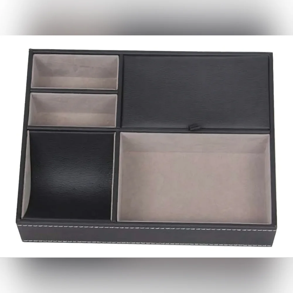 Grandstar Organizer Men's Valet Desk Dresser Storage Box